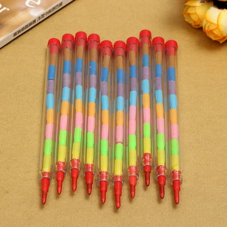 Children Kids Swap Swop Point Crayons Stacker Pencils Party Loot Bag Fillers